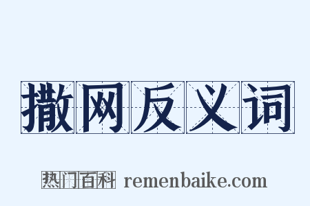 撒网反义词是什么意思的图片